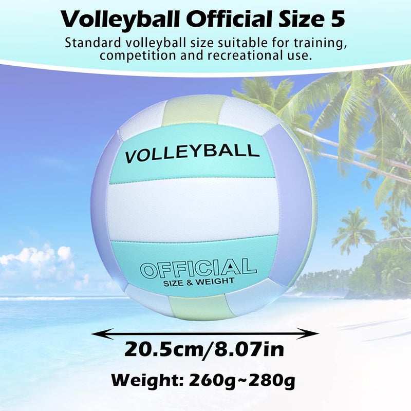 ZLY Volleyball,Official Size 5 Volleyballs for Indoor Outdoor,Soft Touch Volleyballs for Beach Play Pool Training Game with Ball Pump - Image 5